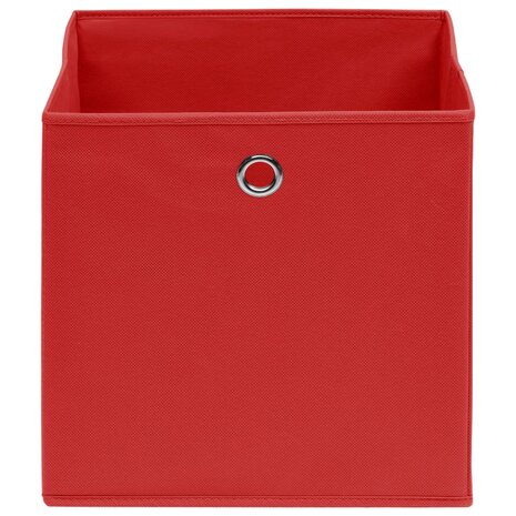 Opbergboxen 10 st 28x28x28 cm nonwoven stof rood 3