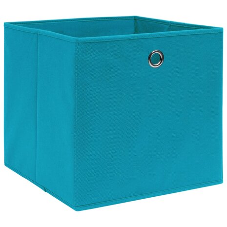 Opbergboxen 10 st 28x28x28 cm nonwoven stof babyblauw 2