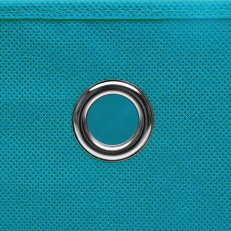 Opbergboxen met deksel 10 st 28x28x28 cm babyblauw 5