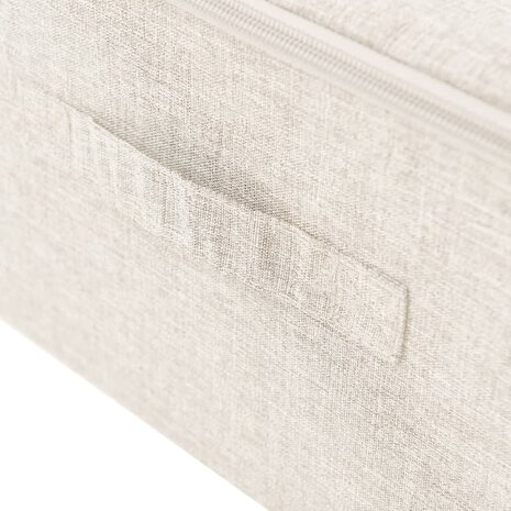 Opbergboxen 2 st 70x40x18 cm stof crèmekleurig 9