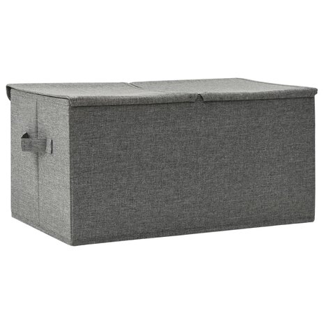 Opbergbox 50x30x25 cm stof antracietkleurig 4