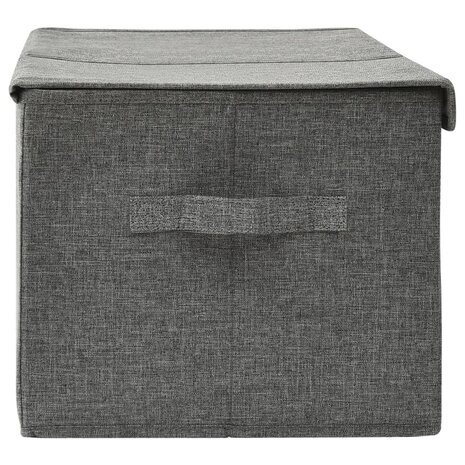 Opbergbox 50x30x25 cm stof antracietkleurig 5