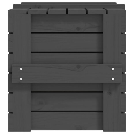 Opbergbox 58x40,5x42 cm massief grenenhout grijs 8