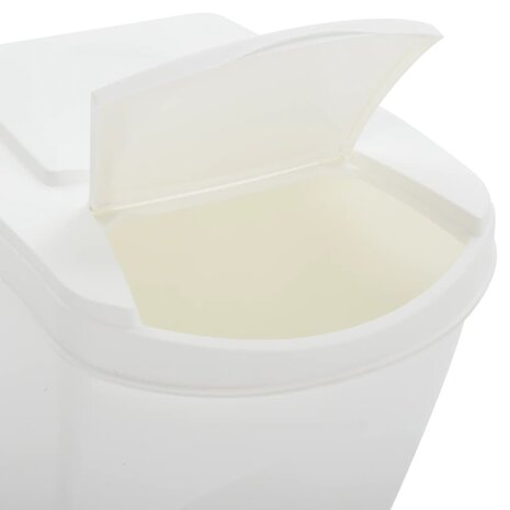 Vuilnisbakken 3 st stapelbaar 75 L polypropeen wit 8