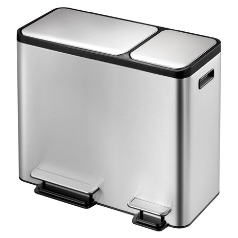 EKO Pedaalemmer EcoCasa 30+15 L matzilverkleurig 3