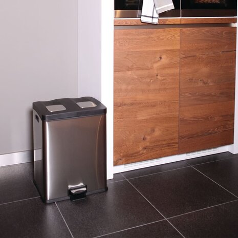 EKO Pedaalemmer Rejoice 2x30 L matzilverkleurig 1
