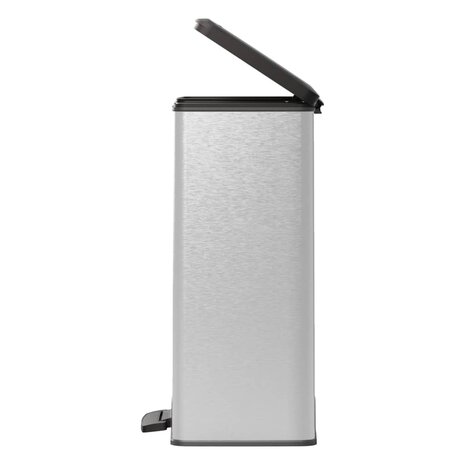 Curver Pedaalemmer Deco rechthoekig 65 L zilverkleurig 5