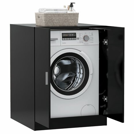 Wasmachinekast 71x71,5x91,5 cm zwart 6
