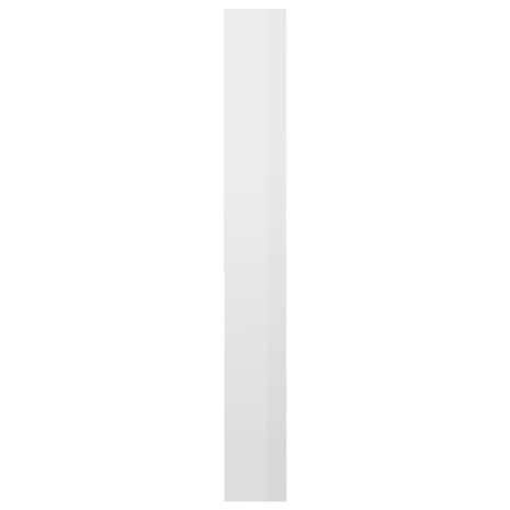 Wasmachinekast 64x24x190 cm hoogglans wit 4