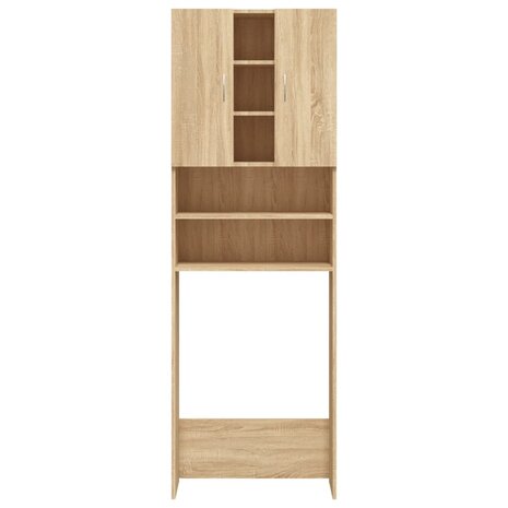 Wasmachinekast 64x25,5x190 cm sonoma eikenkleurig 3