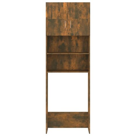 Wasmachinekast 64x25,5x190 cm gerookt eikenkleurig 3