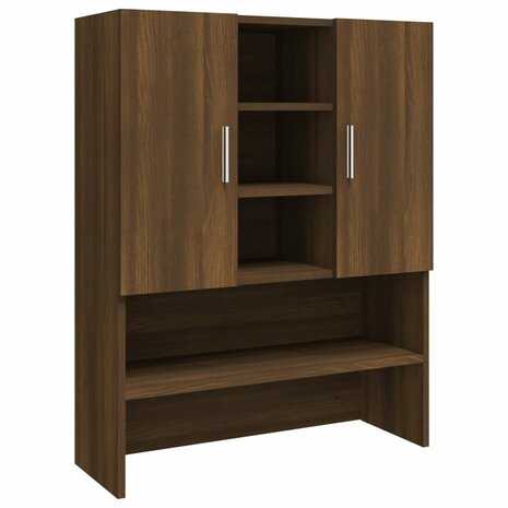 Wasmachinekast 70,5x25,5x90 cm bruin eikenkleur 2