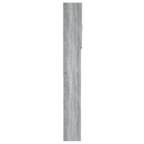 Wasmachinekast 64x25,5x190 cm grijs sonoma eikenkleurig 8