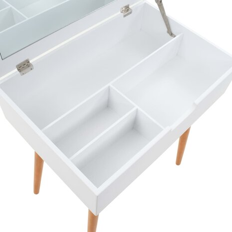 Kaptafel met spiegel 60x40x75 cm MDF 8