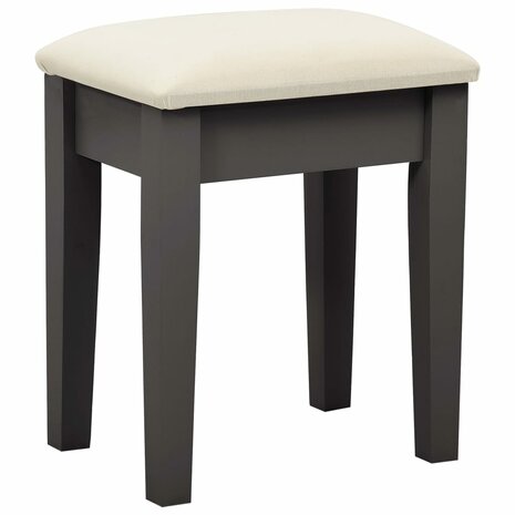 Kaptafel met kruk 65x36x128 cm paulowniahout MDF grijs 7