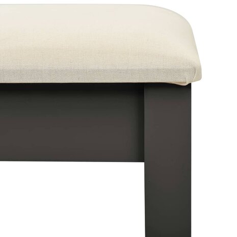 Kaptafel met kruk 65x36x128 cm paulowniahout MDF grijs 8