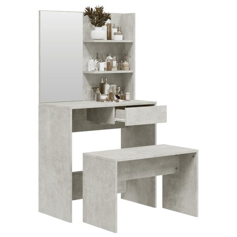 Kaptafelset 74,5x40x141 cm betongrijs 4