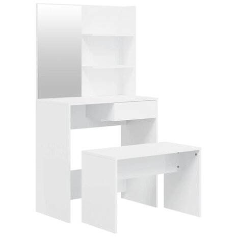 Kaptafelset 74,5x40x141 cm hoogglans wit 2