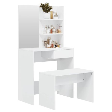 Kaptafelset 74,5x40x141 cm hoogglans wit 3