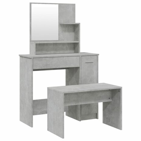 Kaptafelset 86,5x35x136 cm betongrijs 2