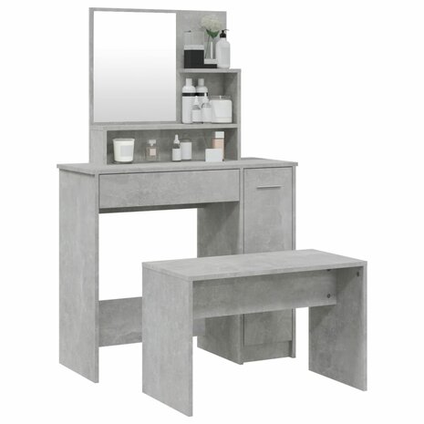 Kaptafelset 86,5x35x136 cm betongrijs 3