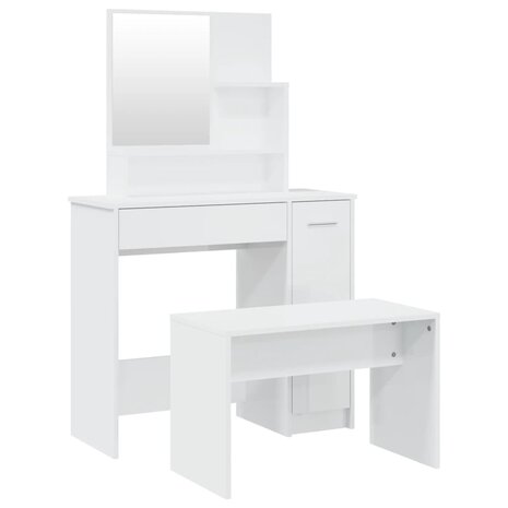 Kaptafelset 86,5x35x136 cm hoogglans wit 2