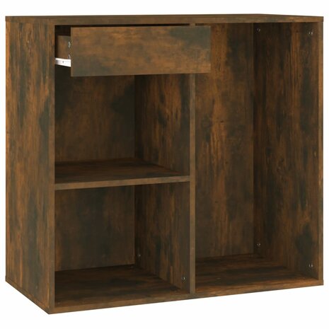 Kaptafel met kastje bewerkt hout gerookt eikenkleurig 9