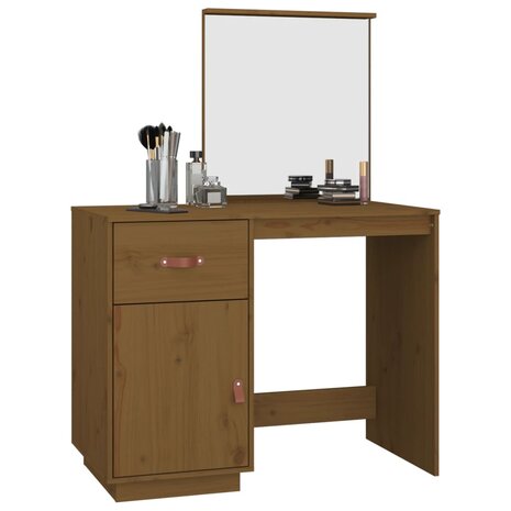 Kaptafel 95x50x134 cm massief grenenhout honingbruin 4