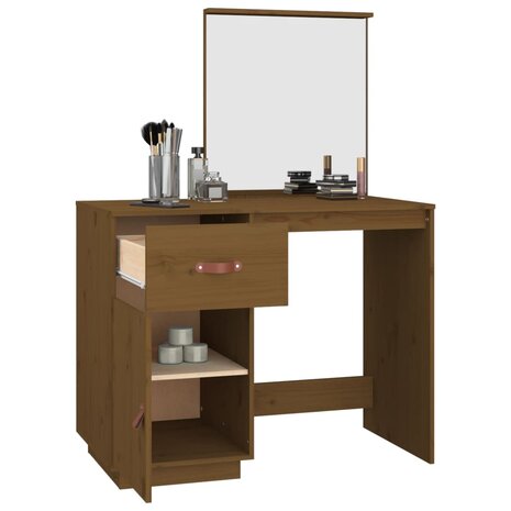Kaptafel 95x50x134 cm massief grenenhout honingbruin 5