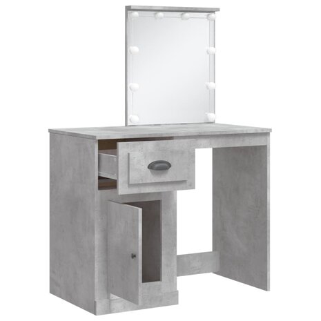 Kaptafel met LED-verlichting 90x42x132,5 cm betongrijs 4