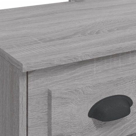 Kaptafel met LED-verlichting 90x42x132,5 cm grijs sonoma 8