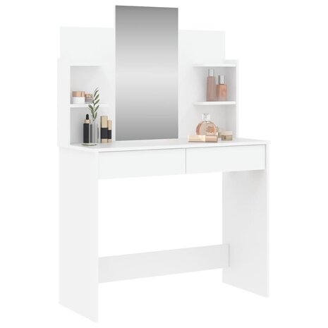 Kaptafel met spiegel 96x39x142 cm wit 3