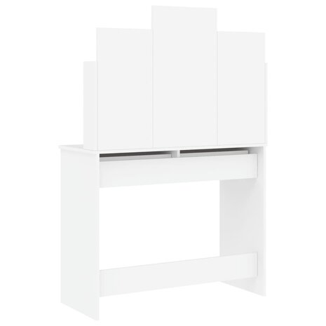 Kaptafel met spiegel 96x39x142 cm wit 7