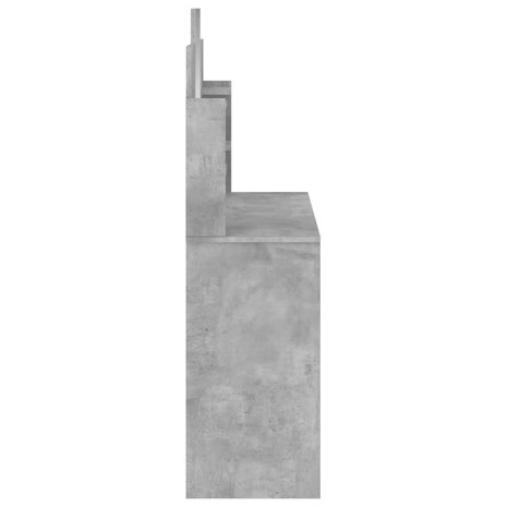 Kaptafel met spiegel 96x39x142 cm betongrijs 6