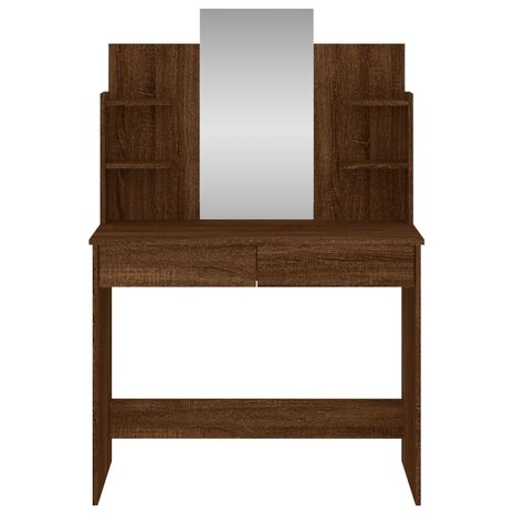 Kaptafel met spiegel 96x39x142 cm bruin eikenkleur 4
