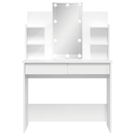 Kaptafel met LED-verlichting 96x40x142 cm wit 5