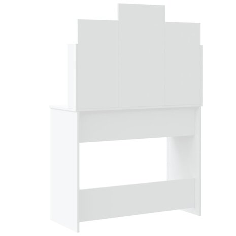 Kaptafel met LED-verlichting 96x40x142 cm wit 7