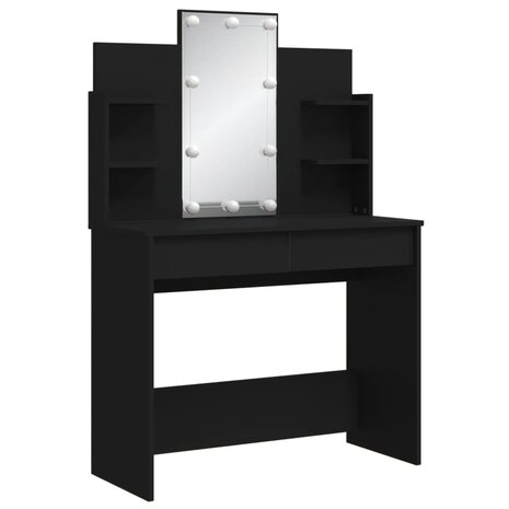 Kaptafel met LED-verlichting 96x40x142 cm zwart 3