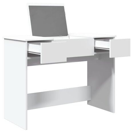 Kaptafel met spiegel 100x45x76 cm wit 4
