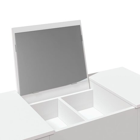 Kaptafel met spiegel 100x45x76 cm wit 8