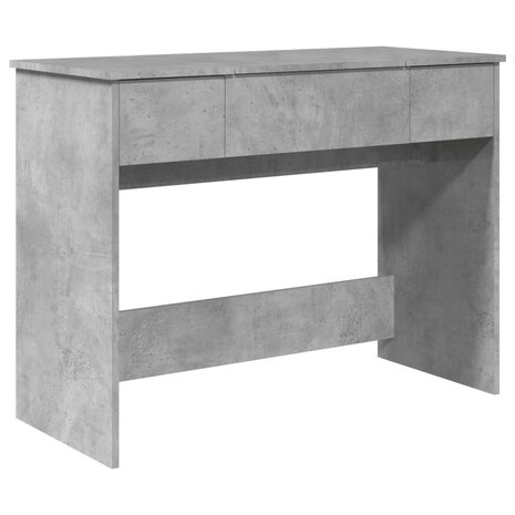 Kaptafel met spiegel 100x45x76 cm betongrijs 2