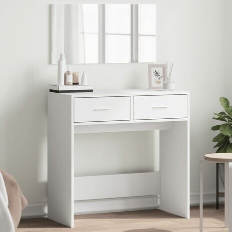 Kaptafel met spiegel 80x39x80 cm wit 1