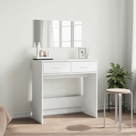 Kaptafel met spiegel 80x39x80 cm wit 3