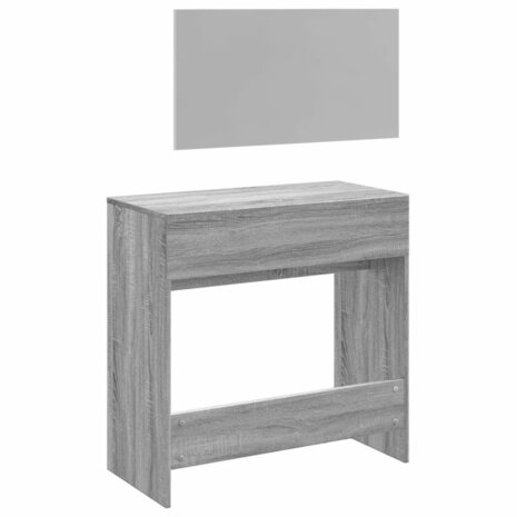 Kaptafel met spiegel 80x39x80 cm grijs sonoma eikenkleurig 7