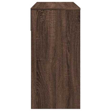 Kaptafel met spiegel 80x39x80 cm bruin eikenkleur 6
