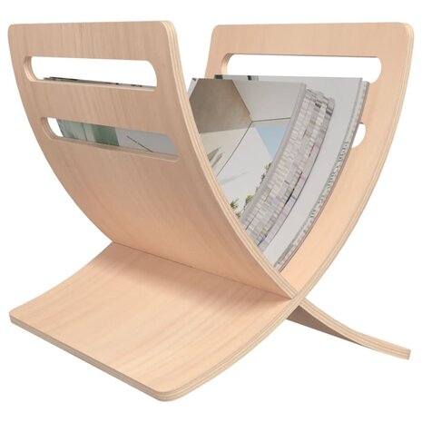 Tijdschriftenrek vloermodel hout naturel 4