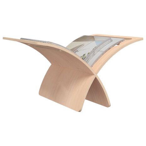 Tijdschriftenrek vloermodel hout naturel 5