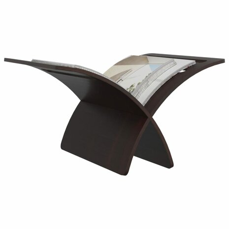 Tijdschriftenrek vloermodel hout bruin 5