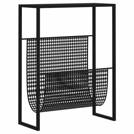 Tijdschriftenrek 35x15x45 cm staal zwart 2