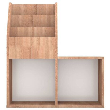 Kindertijdschriftenrek 71x30x78,5 cm bewerkt hout sonoma eiken 5